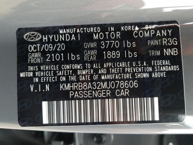 2021 HYUNDAI VENUE SE KMHRB8A32MU078606