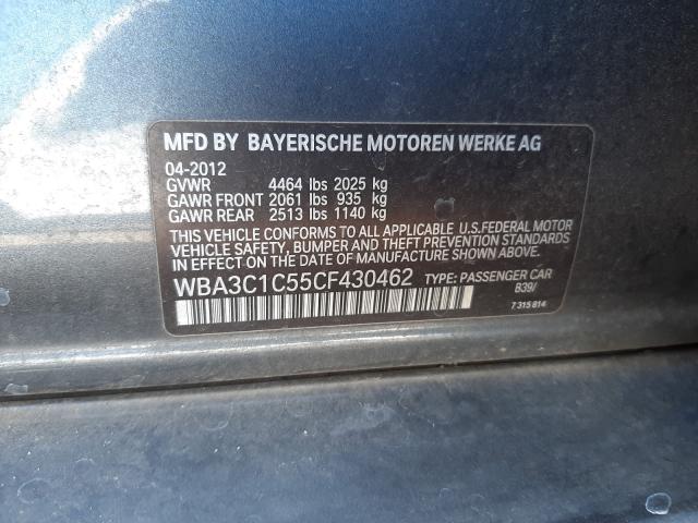 2012 BMW 328 I SULE WBA3C1C55CF430462