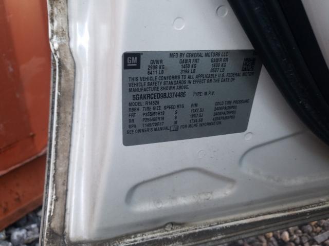 2011 BUICK ENCLAVE CX 5GAKRCED9BJ374486