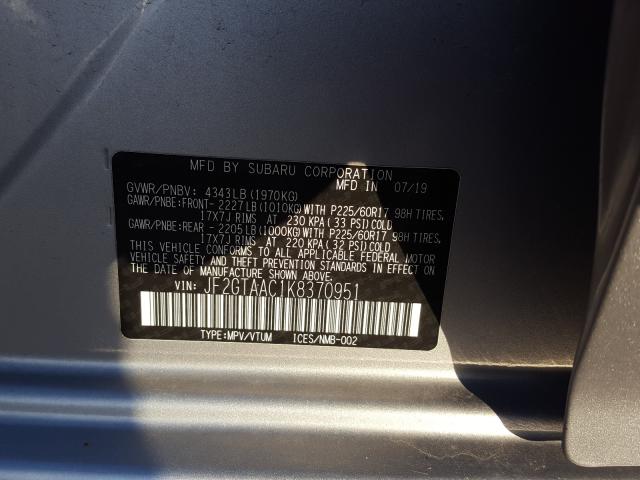 2019 SUBARU CROSSTREK JF2GTAAC1K8370951