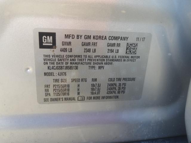 2018 BUICK ENCORE ESS KL4CJGSB7JB585130