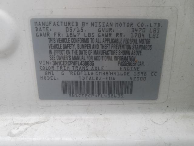 2015 NISSAN VERSA NOTE 3N1CE2CP4FL438635