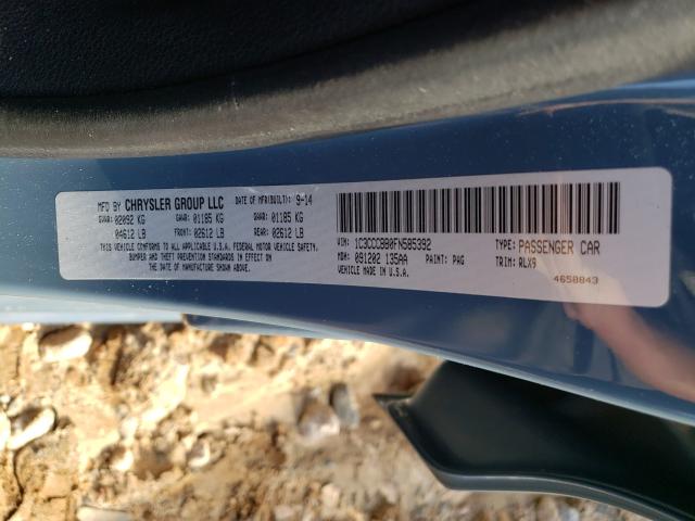 2015 CHRYSLER 200 S 1C3CCCBB0FN585392