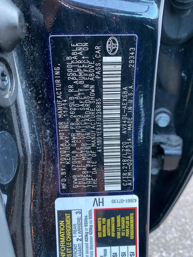 2015 TOYOTA AVALON HYB 4T1BD1EBXFU036885