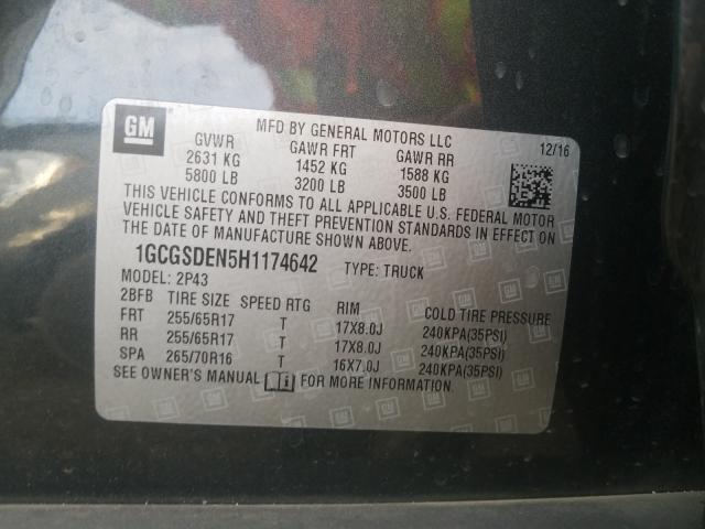 2017 CHEVROLET COLORADO Z - 1GCGSDEN5H1174642