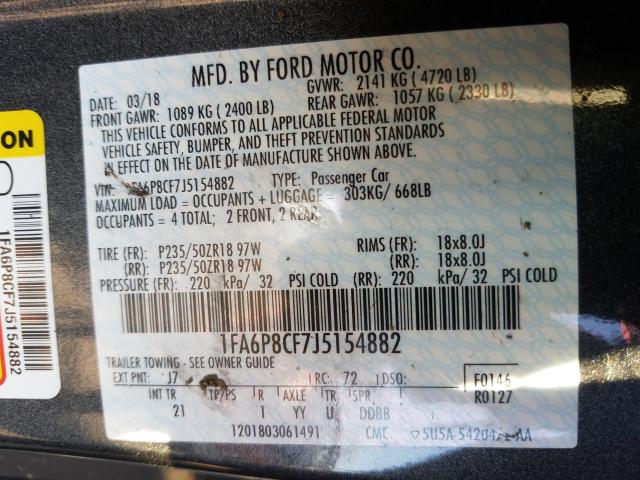 2018 FORD MUSTANG GT 1FA6P8CF7J5154882