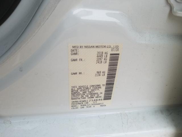 2020 NISSAN ALTIMA SR 1N4BL4CW0LC254646