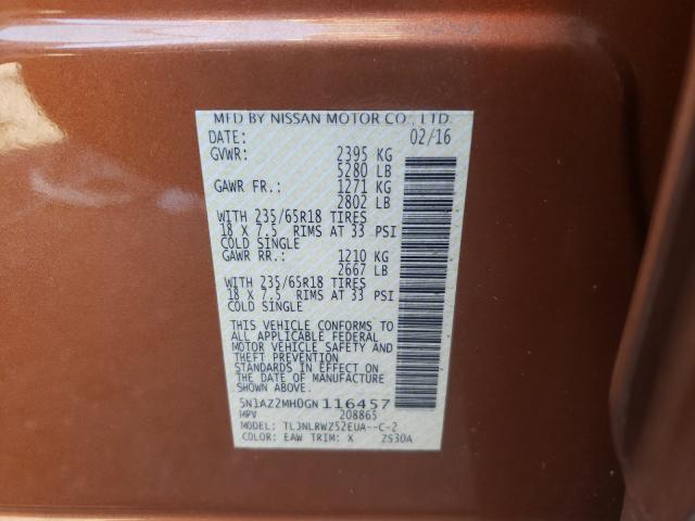 2016 NISSAN MURANO S 5N1AZ2MH0GN116457