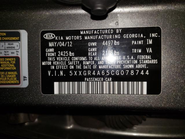 2012 KIA OPTIMA SX 5XXGR4A65CG078744