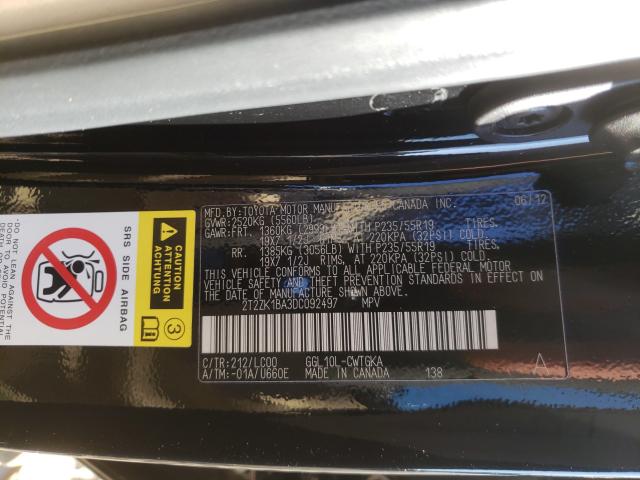 2013 LEXUS RX 350 2T2ZK1BA3DC092497