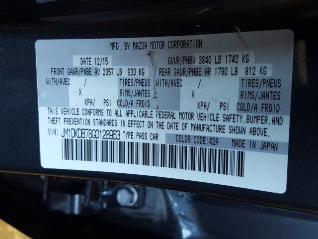 2016 MAZDA CX-3 SPORT JM1DKDB78G0128963