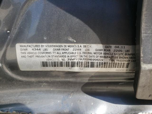 2011 VOLKSWAGEN JETTA S/SE 3VWPX7AJXBM699659