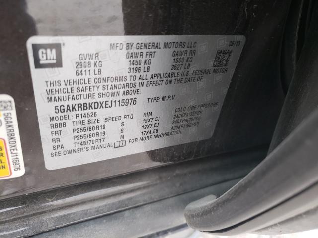 2014 BUICK ENCLAVE 5GAKRBKDXEJ115976