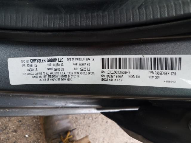 2012 DODGE AVENGER SE 1C3CDZAGXCN256045