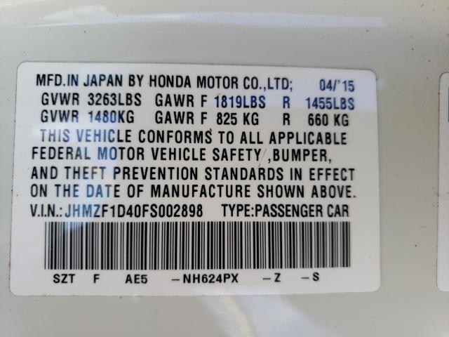 2015 HONDA CRV JHMZF1D40FS002898