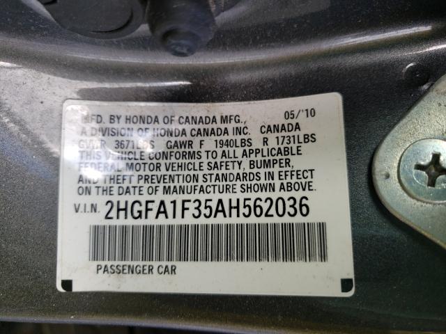 2010 HONDA CIVIC VP 2HGFA1F35AH562036