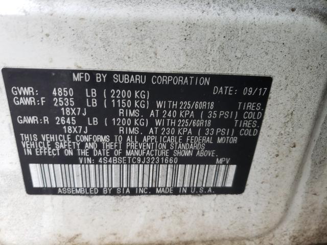 2018 SUBARU OUTBACK TO 4S4BSETC9J3231660
