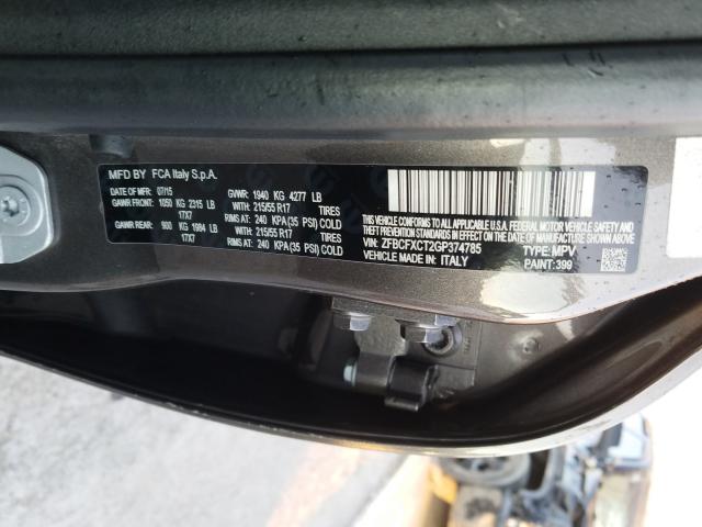 2016 FIAT 500X TREKK ZFBCFXCT2GP374785