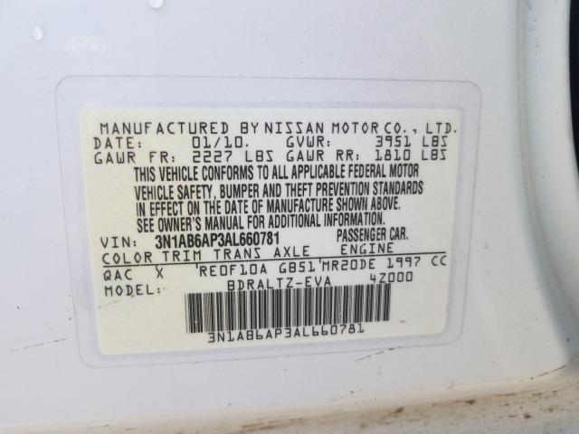 2010 NISSAN SENTRA 2.0 - 3N1AB6AP3AL660781