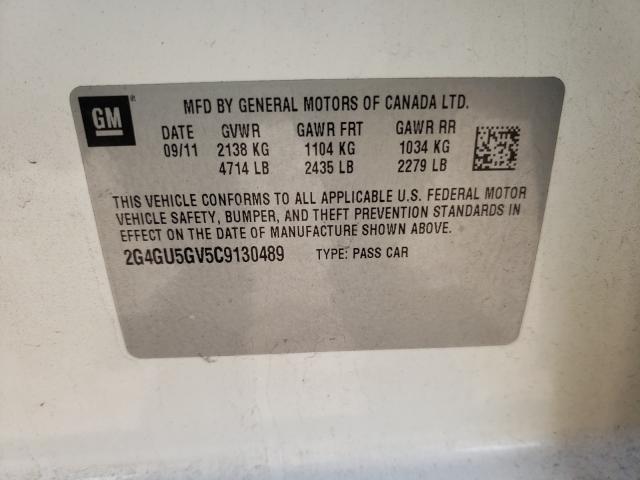 2012 BUICK REGAL PREM 2G4GU5GV5C9130489
