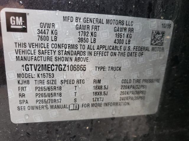 2016 GMC SIERRA K15 1GTV2MEC7GZ106865