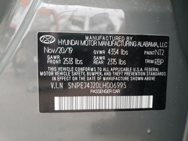 2020 HYUNDAI SONATA SEL 5NPEJ4J20LH006995