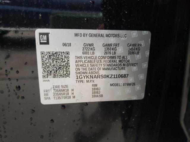 2019 CADILLAC XT5 1GYKNARS0KZ110687