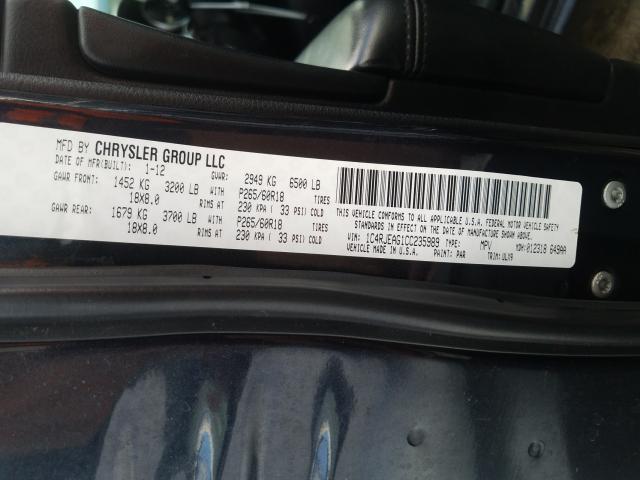 2012 JEEP GRAND CHER - 1C4RJEAG1CC235989
