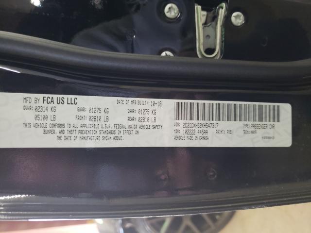 2019 DODGE CHARGER GT 2C3CDXHG2KH547317