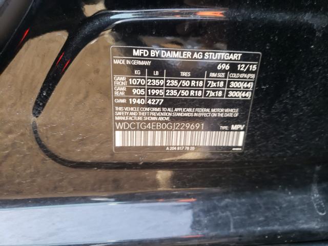 2016 MERCEDES-BENZ GLA 250 WDCTG4EB0GJ229691