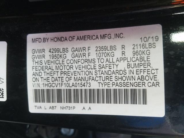 2020 HONDA ACCORD LX - 1HGCV1F10LA015473