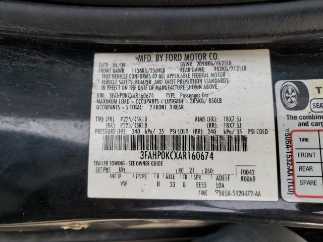 2010 FORD FUSION SPO 3FAHP0KCXAR160674