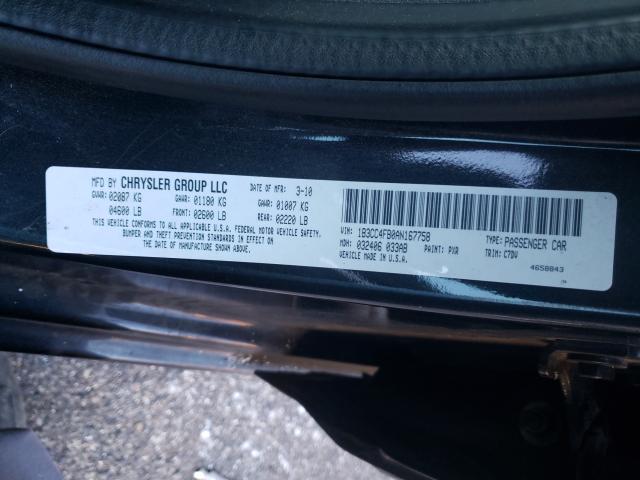 2010 DODGE AVENGER SX 1B3CC4FB0AN167758