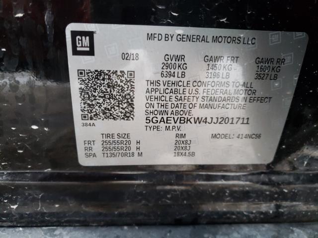 2018 BUICK ENCLAVE PR 5GAEVBKW4JJ201711