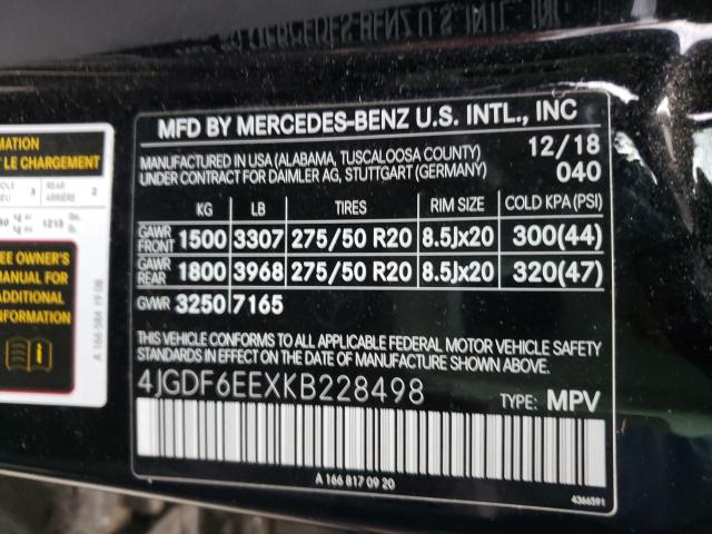 2019 MERCEDES-BENZ GLS 450 4M 4JGDF6EEXKB228498