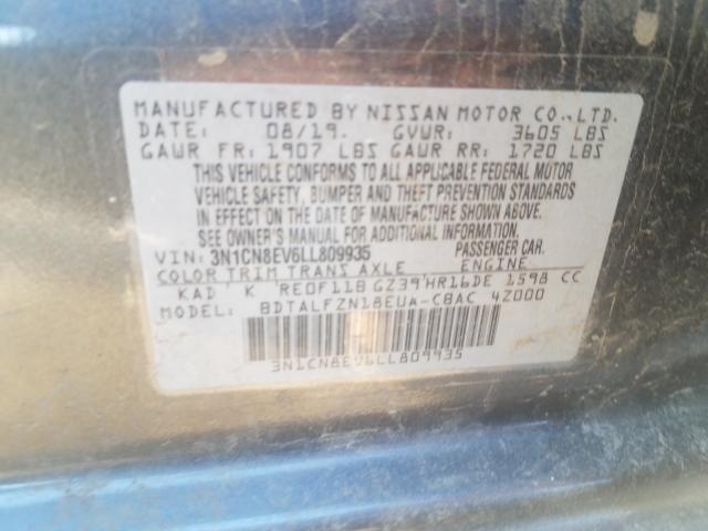 2020 NISSAN VERSA SV 3N1CN8EV6LL809935