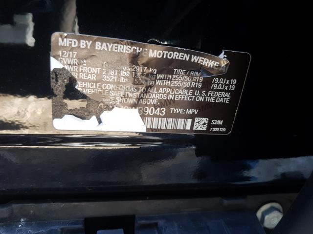 2018 BMW X6 XDRIVE5 5UXKU6C51J0W39043