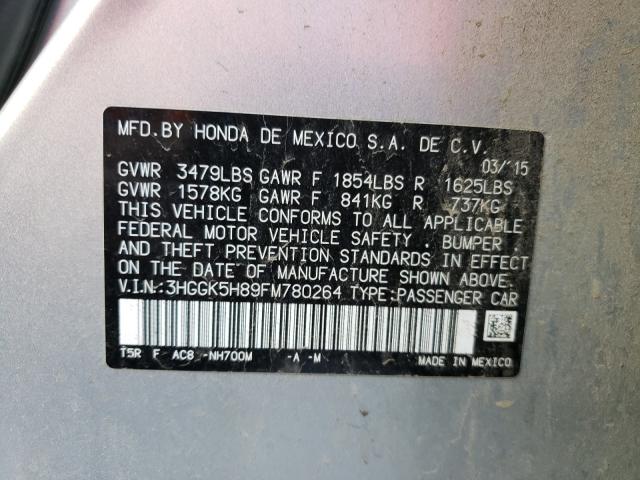 2015 HONDA FIT EX 3HGGK5H89FM780264