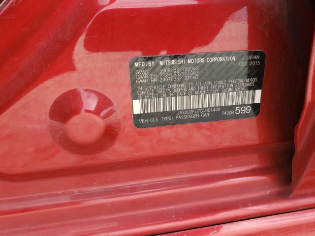 2016 MITSUBISHI LANCER ES JA32U2FU7GU001408