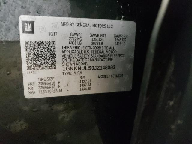 2018 GMC ACADIA SLT 1GKKNULS0JZ148083
