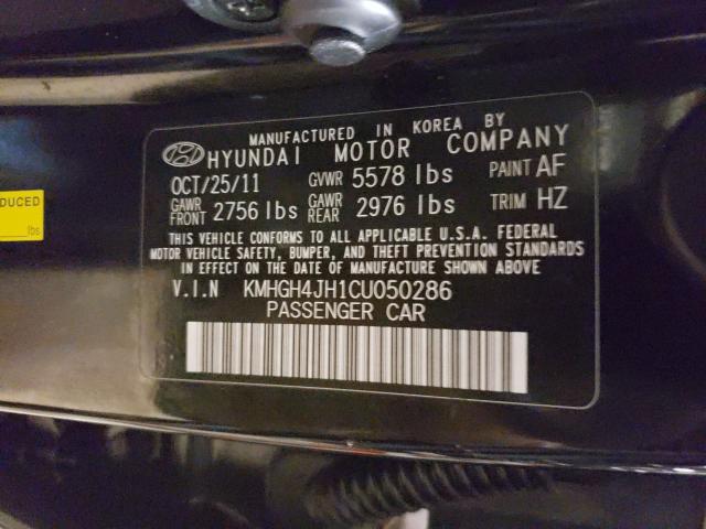 2012 HYUNDAI EQUUS SIGN KMHGH4JH1CU050286
