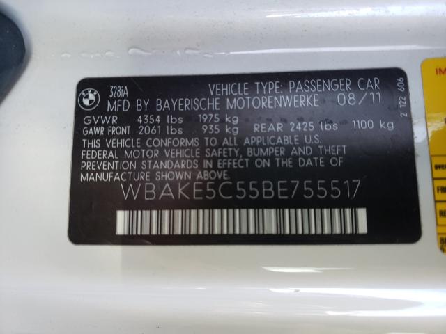 2011 BMW 328 I SULE WBAKE5C55BE755517