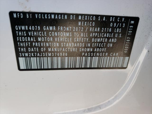 2014 VOLKSWAGEN JETTA BASE 3VW2K7AJ3EM376986