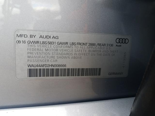 2017 AUDI A8 L QUATT WAU44AFD2HN008666