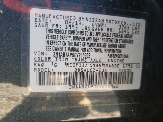 2014 NISSAN SENTRA 3N1AB7AP9EY215962