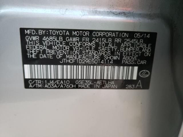 2014 LEXUS IS 250 JTHCF1D29E5014114