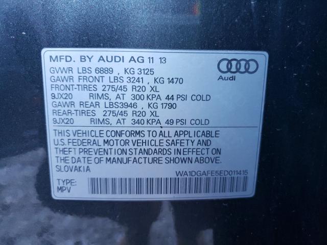 2014 AUDI Q7 PRESTIG WA1DGAFE5ED011415