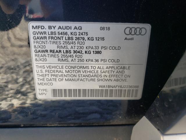 2018 AUDI Q5 PREMIUM WA1BNAFY6J2236388
