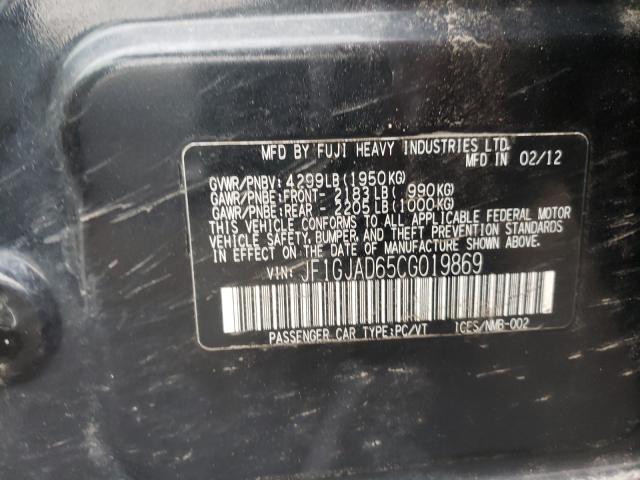 2012 SUBARU IMPREZA PR JF1GJAD65CG019869