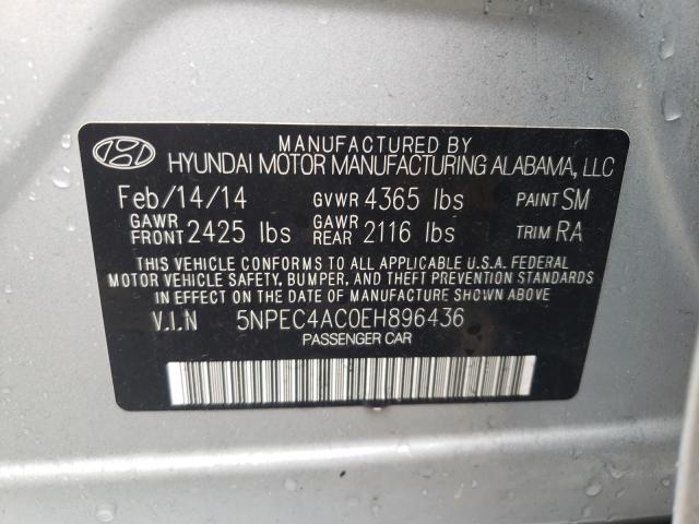 2014 HYUNDAI SONATA SE 5NPEC4AC0EH896436